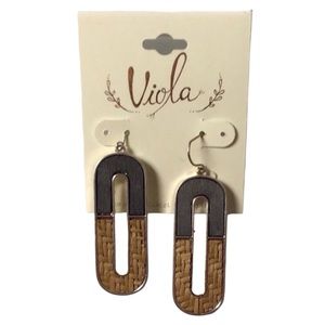 Viola Oval Drop Earrings (NWT)